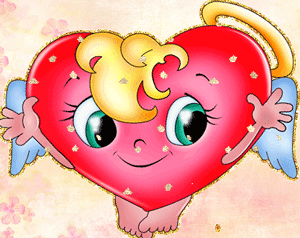 Gif animé coeur en coeur